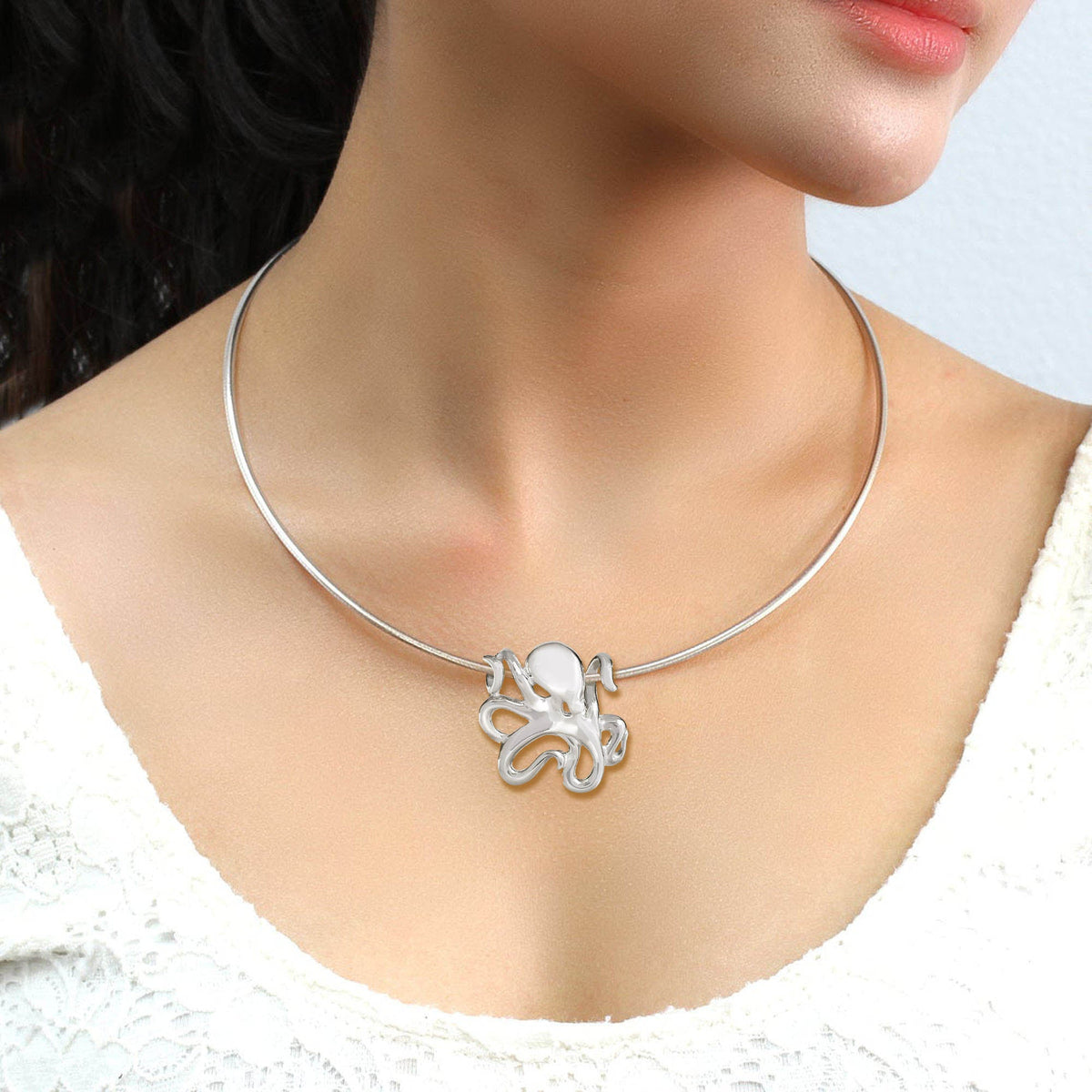 Octopus Necklaces for Women Sterling Silver