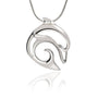 Dolphin Pendant Necklace Sterling Silver