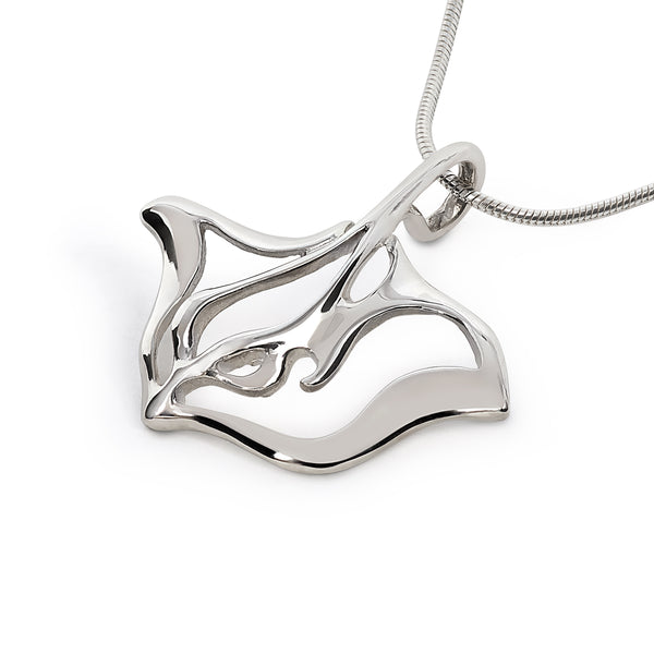 Manta Ray Necklace for Women Sterling Silver