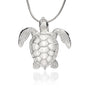 Turtle Necklace Sterling Silver- Miniature Turtle Pendant, Sea